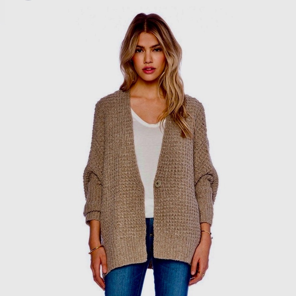 Free People Tan Knit Sweater